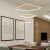 Import modern led 2 ring steel crystal pendant light from China