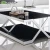 Import Modern Luxury European Furniture Black Double-deck Square Metal Legs Glass Coffee Table from China