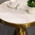 Import modern luxury Hot sale artificial stone OEM round marble Restaurant dining table from China