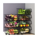 Modern Stronger Kitchen Stainless Steel Multi Layer Vegetable Storage Baskets And Racks