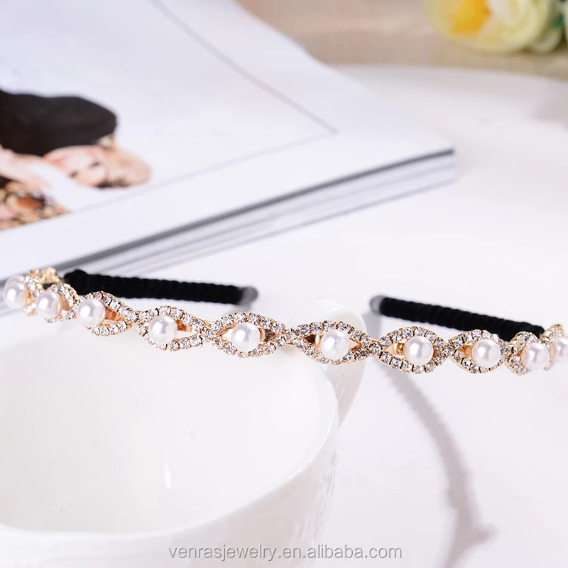 Modern Style Shining Full Crystal Beads Headband Hairbands for Girls Headwear Hair Accessories for Women Girl