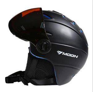 MOON Half-covered CE Certification Ski Helmet Integrally-molded Outdoor Sports Goggles Skiing Helmet Snowboard Helmet