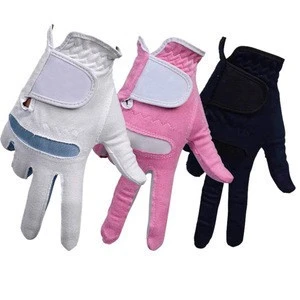 Multi color custom women synthetic leather golf gloves