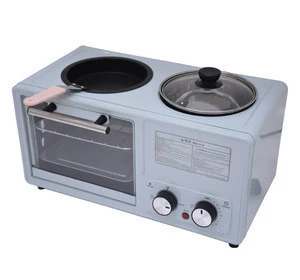 Multifunctional Breakfast Machine 3 in 1 Baking Toaster Oven Sandwich Maker