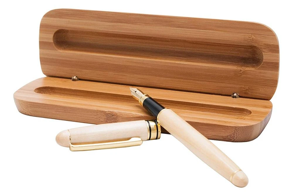 Natural bamboo/wooden pen box wholesale
