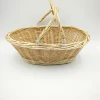 Natural color double handle shopping baskets cheap wicker basket  linyi classic style Handicrafts