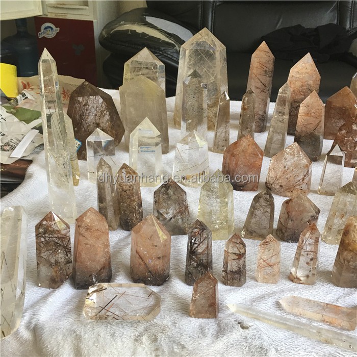 natural small golden rutilated quartz points wands rutilated quartz points for sale