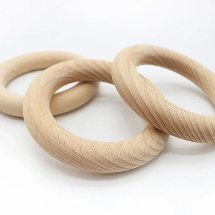 Natural wooden ring Toy accessories wooden ring circle