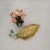 Import Neoclassical Copper leaf green crystal stone  house accessories metal craft decoration ornaments from China