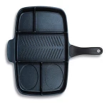 Nerw Non-stick Frying Pan 5 in 1 Fry Pan Divided Grill Pan for All-in-One Cooked Breakfast Pot Fry Oven Meal Skillet