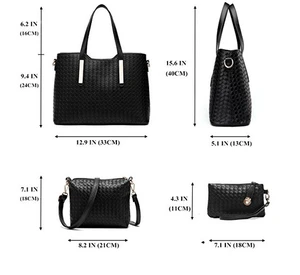 New arrival 3PCS lady purse handbag set 2017 trendy women handbag
