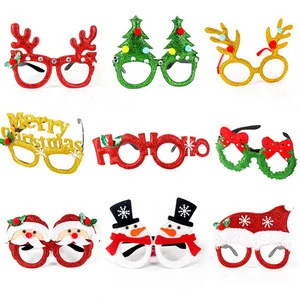 New Christmas decoration glasses children Christmas gifts holiday supplies paper LED party creative glasses
