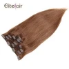 New coming finest full head brown clip in human hair extensions for sale