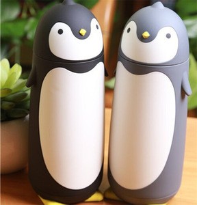 New creative penguin shape thermos cup stainless steel thermos kawaii vacuum flask cup