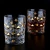 Import New Decorated Lead Free Crystal Glass Decanter Whiskey Set with 6 Whiskey Glasses from China