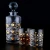 Import New Decorated Lead Free Crystal Glass Decanter Whiskey Set with 6 Whiskey Glasses from China