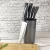 Import New desgin 5pcs stainless steel kitchen knife set with stainless steel trellised coating handle  8&quot;chef knife from China