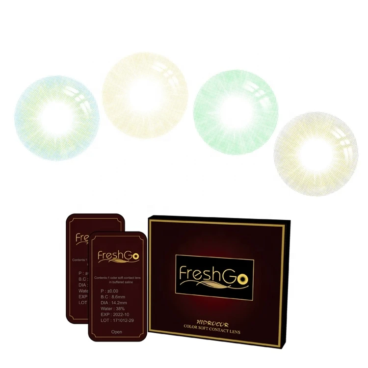 New design china FreshGo wholesale price Hidrocor series cosmetic color soft contact lenses