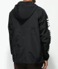 New Design Wholesales Custom Zipper Up Winter Black Pullover Jacket Printed And Embroidered Windbreaker Jacket For Mens