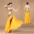 Import new Gold and silver Sequins. Pearl Embroidery Double Open A fork skirt Dance clothes Belly Dance Performance Wear from China