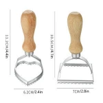 New Italian Round and Square Pasta Cutter Kitchen Pasta Mold Tool Ravioli Stamp Cutter With Beach Wooden Handle