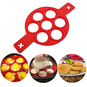 New Nonstick Fried Silicone Egg Mold Round Heart Pancake Maker Egg Cooker Pan Flip Eggs Mold Kitchen Baking Accessories