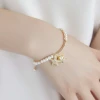 New personality Golden Starfish Pendant Freshwater Pearl Bracelet Female Baroque Style Irregular Shaped Pearl handmade Jewelry