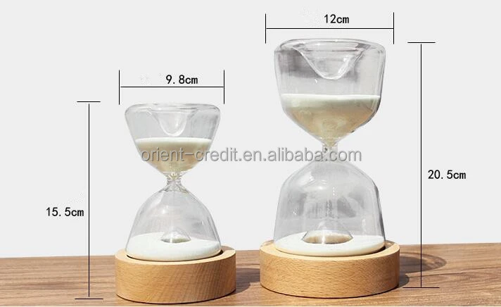 New product wedding souvenirs Hourglass With LED Night Light/ Sand Clock With Light/ Innovative Hourglass For Bedroom