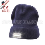 New production 100% acrylic blank led beanie hat