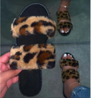 New soft furry slides female sandals fluffy ladies fur womens slippers for ladies