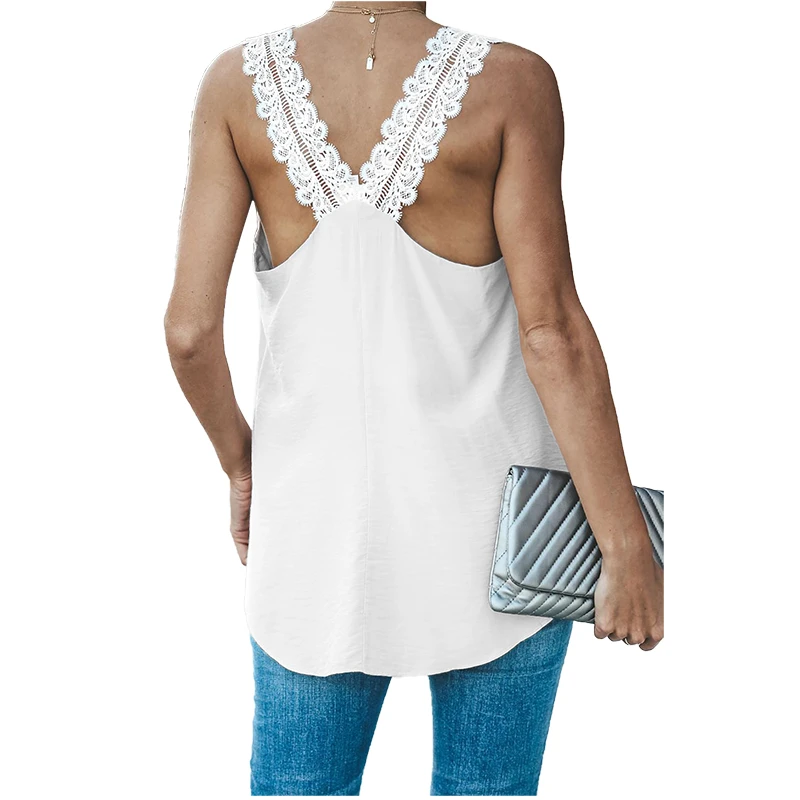 New Style Lace Shoulder Strap Sleeveless Women Tank Top