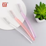 New style lady beauty face touch-up eyebrow blade shaper trimmer razor