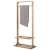 Newest design wooden bathroom towel rack stand with shelf