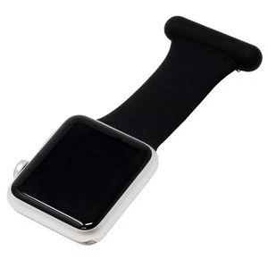 Newest factory silicone fobs watch bands for Nurse watch with Safety Pins  for Apple watch 38mm 40mm 42mm 44mm