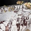 Newstar Wall Mount Calacatta Viola Marble Sink Basin Powder Room Handmade Vanity Bathroom Kitchen Washbasin Rectangle Sink