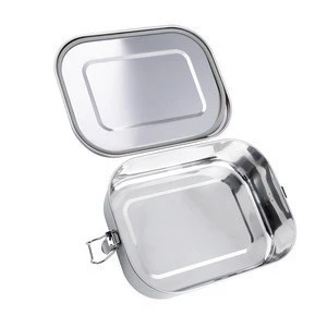 NI001 8.5 Inch Camping Lunch Box Heated Food Storage 1400ml 304# Stainless Thermal Box Lunch