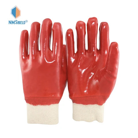 NMSHIELD PVC Gloves Oil Resistant PVC Coated Chemical Resistant Glove Supplier