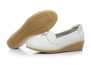 Nurse Shoe Cow Leather Women White Anti-Slip Wholesale Hospital Casual Work Safety Shoes