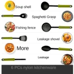 Nylon Household Cooking Utensil Set Kitchen Tool with Ladle Made of Durable Plastic Includes Gadget and Tools