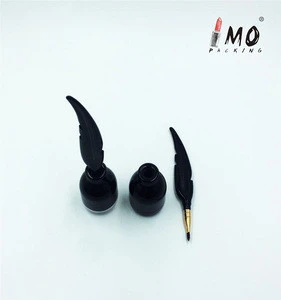 ODM/OEM Fancy design black plastic eyeshadow brush container eyeliner tube cosmetic tube for wholesale custom high quality