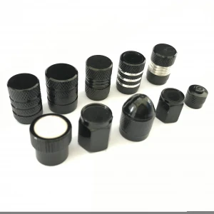 OEM  Aluminum Tire Valve stem Cap with customerized  Logo all black