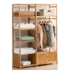 OEM Customized Modern Design Simple Wardrobe,Hotsale Bedroom BAMBOO Cabinet Wardrobe with Drawers