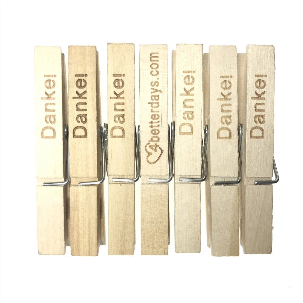 OEM Factory decorative bulk wood clothespins wholesale large mini bamboo clip hanging craft wooden clothes pegs