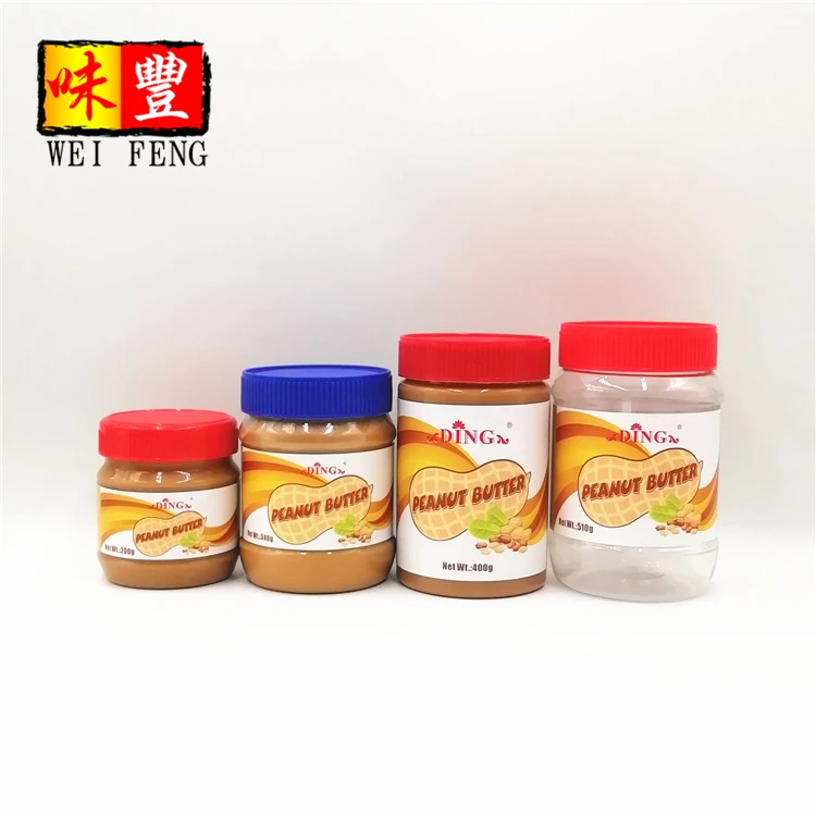 OEM Factory Wholesale Price Natural Smooth Sauce Plastic Jar Bottle Spread Bread Paste 400g Peanut Butter