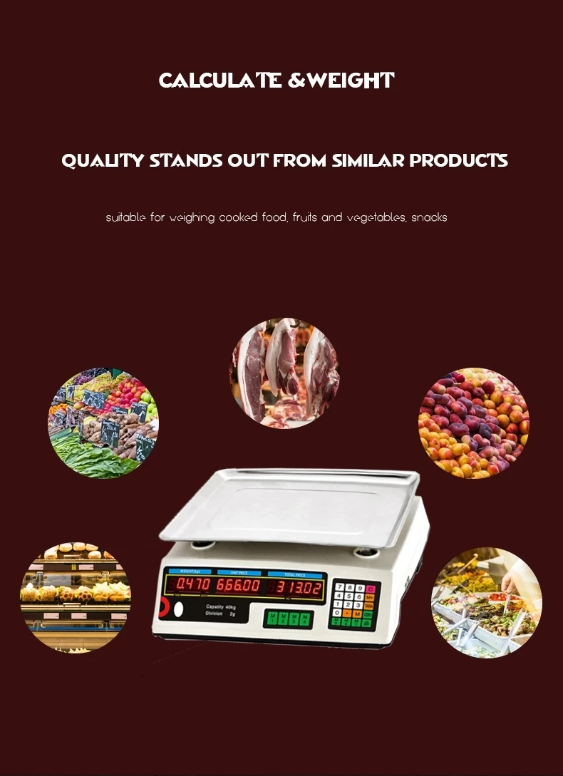 Original Factory Acs Electronic Price Computing Scales Digital Food Deli Retail Scale