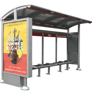 Other outdoor furniture bus stop shelter advertising with light box