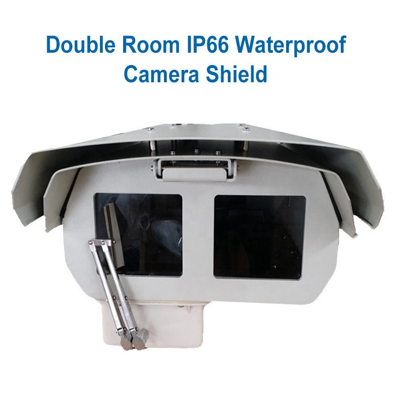 Outdoor Double-room Tank Security Surveillance CCTV Camera Housing Enclosure with Heater Fan Sunshield Wiper