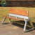 Import Outdoor metal leisure Steel Bench Street Seat Garden Chair Park Bench from China