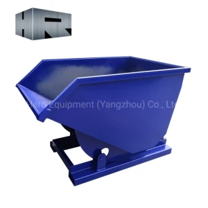 Outdoor Steel Tipping Bin Recycle Mobile Square Fork Lift Tipper Bin