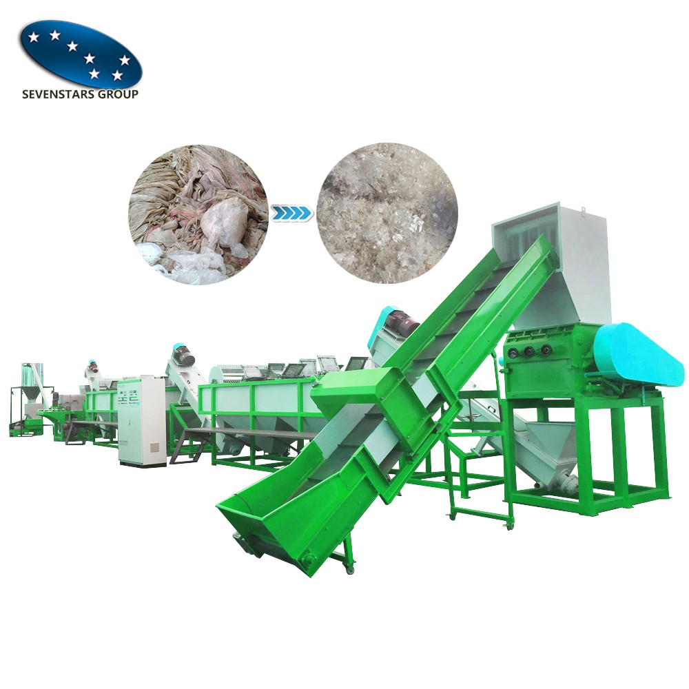packing bag film pp plastic washing line/ waste plastic crushing recycling production line